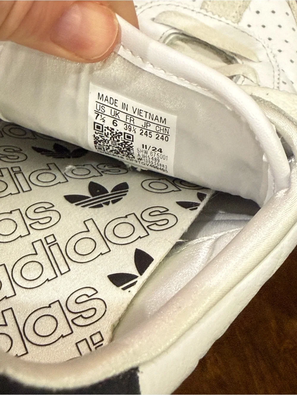 Adidas Japan Classic Sneakers in White and Black 7.5